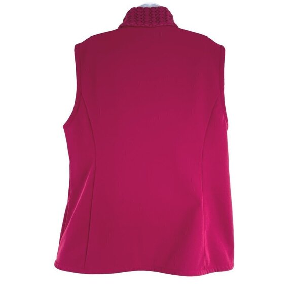 Susan Graver Vest Women's XL Textured Full Zip Pockets Polyester CJ-1233 - Picture 5 of 8